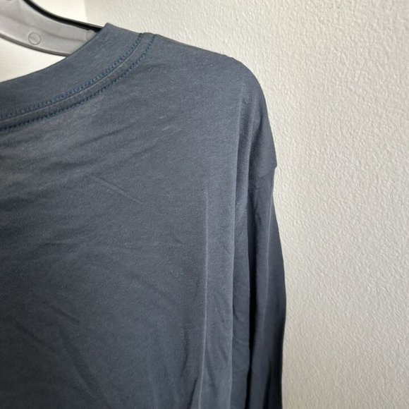 ALTERNATIVE APPAREL INC Mens T shirt medium Navy blue 01170C1 LS GO-TO TEE - Picture 4 of 8